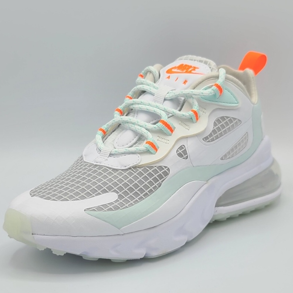 Nike airs white orange and sea foam green
